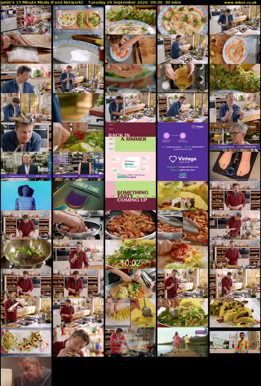Jamie's 15 Minute Meals (Food Network) Tuesday 29 September 2026 09:30 - 10:00