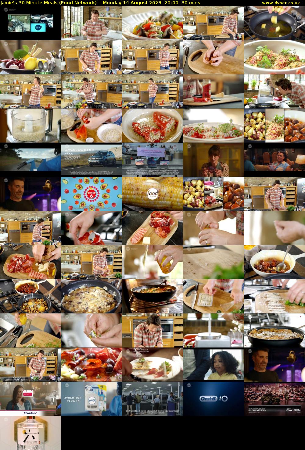 Jamie's 30 Minute Meals (Food Network) Monday 14 August 2023 20:00 - 20:30