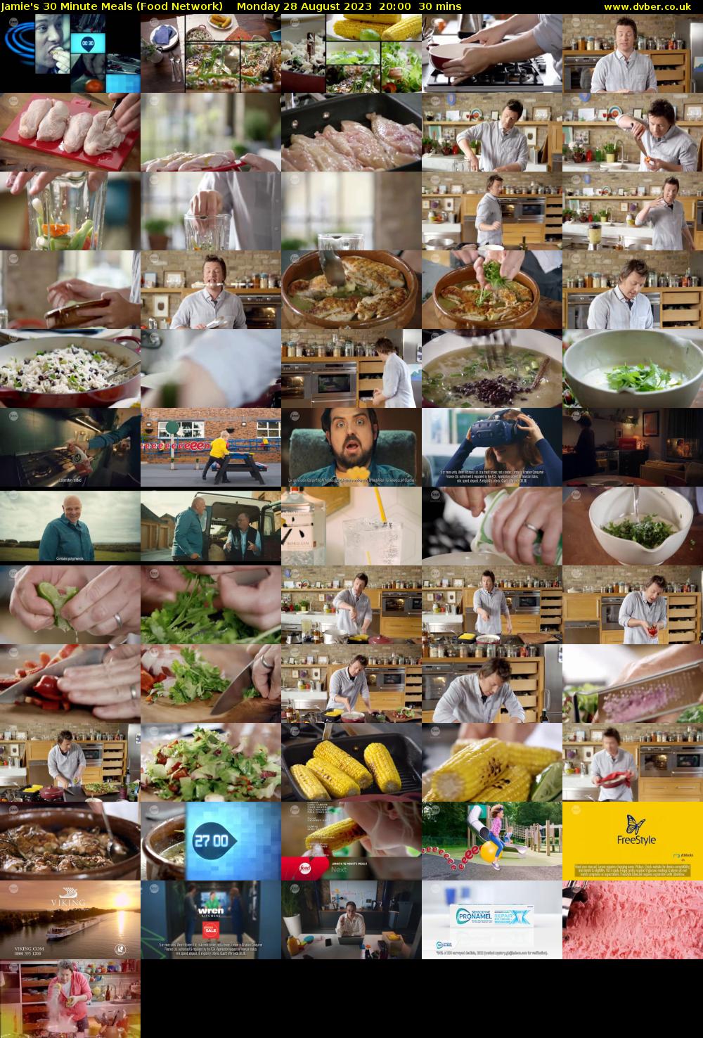 Jamie's 30 Minute Meals (Food Network) Monday 28 August 2023 20:00 - 20:30