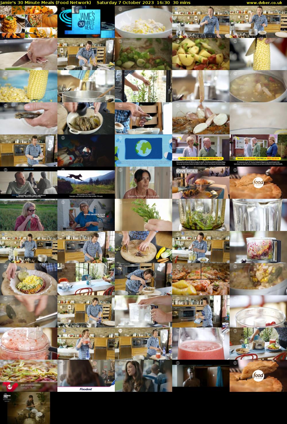 Jamie's 30 Minute Meals (Food Network) Saturday 7 October 2023 16:30 - 17:00