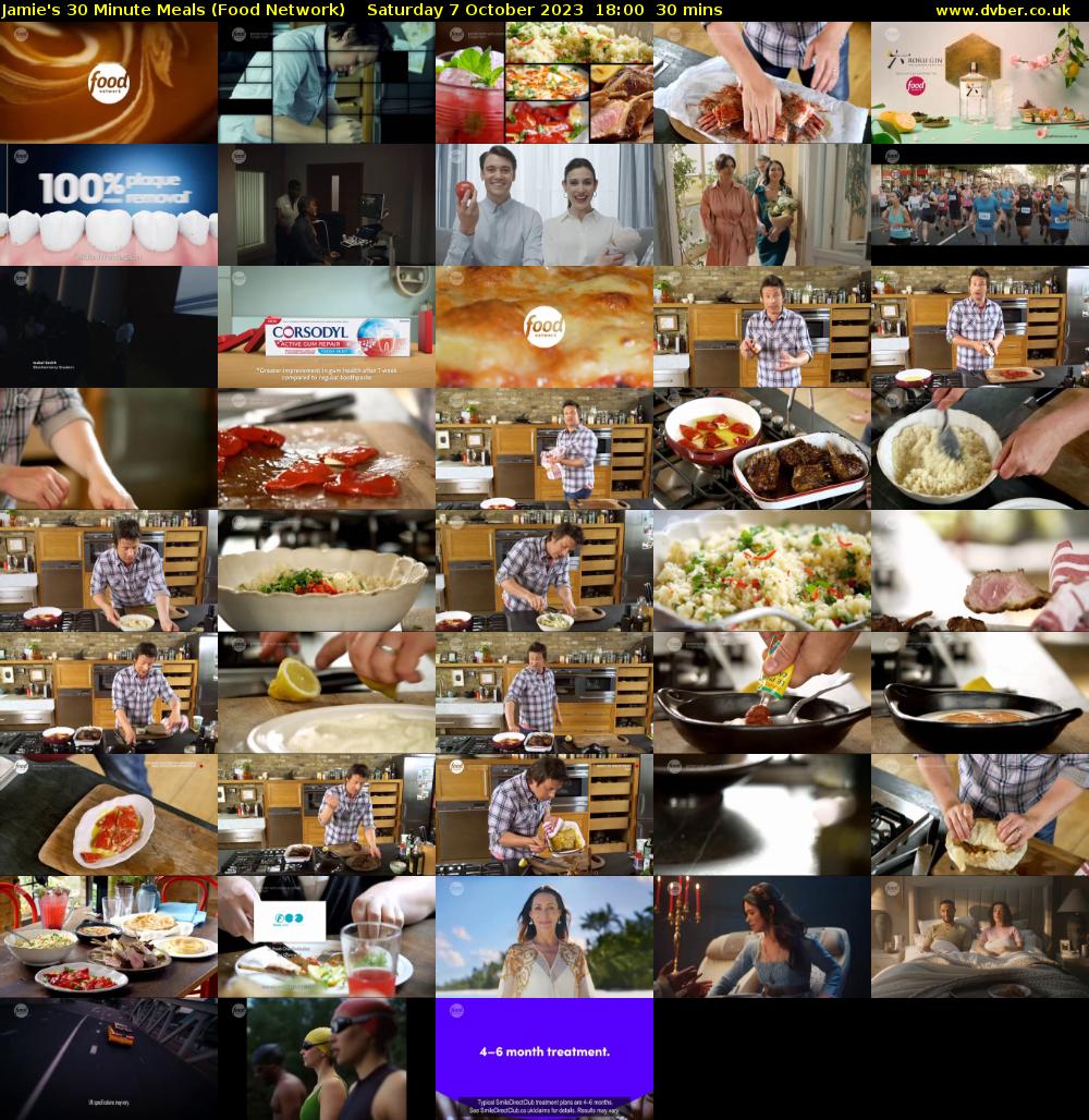 Jamie's 30 Minute Meals (Food Network) Saturday 7 October 2023 18:00 - 18:30