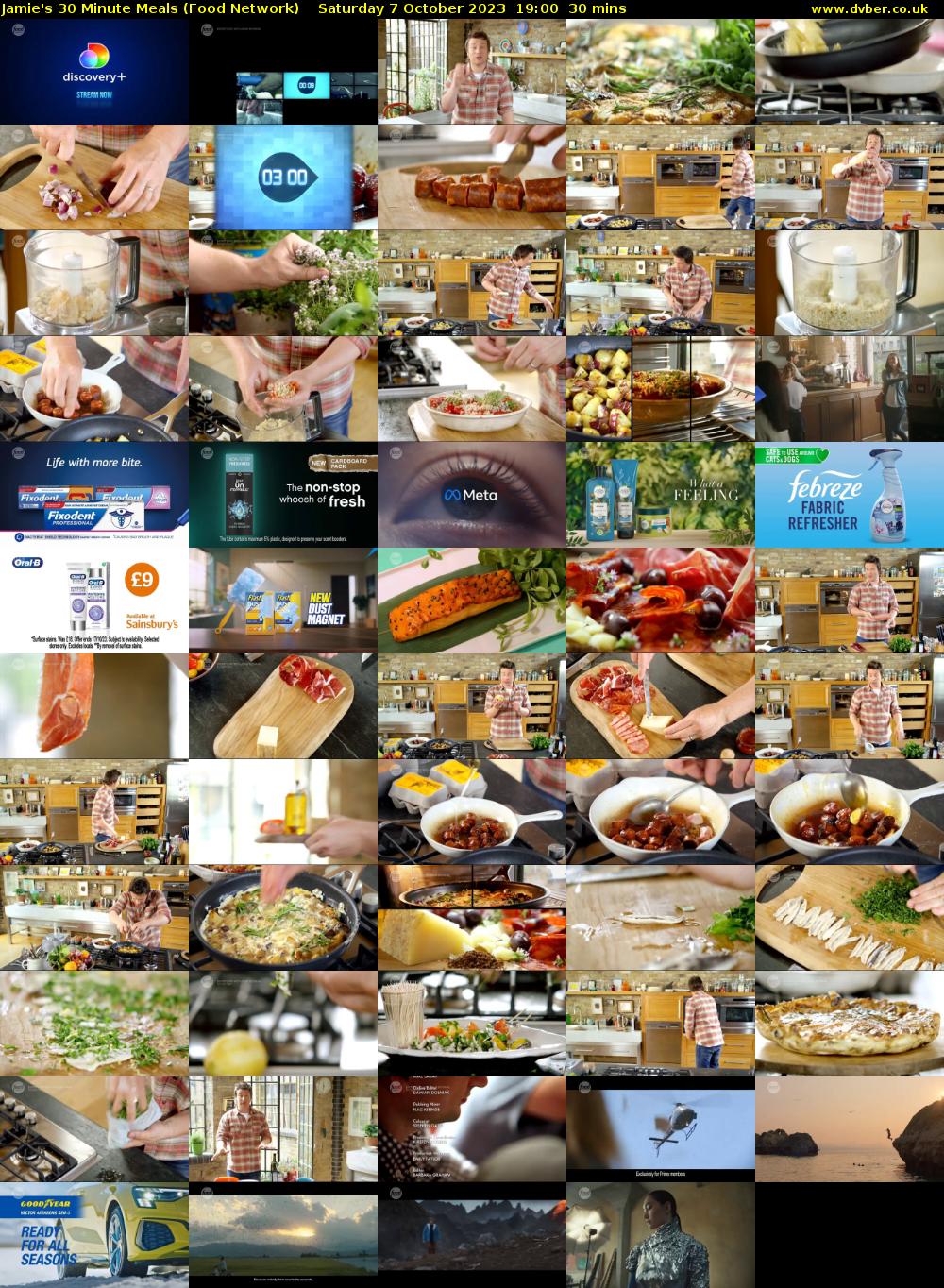 Jamie's 30 Minute Meals (Food Network) Saturday 7 October 2023 19:00 - 19:30