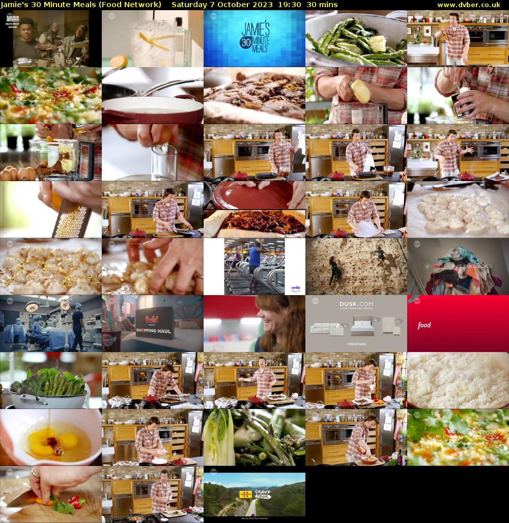 Jamie's 30 Minute Meals (Food Network) Saturday 7 October 2023 19:30 - 20:00