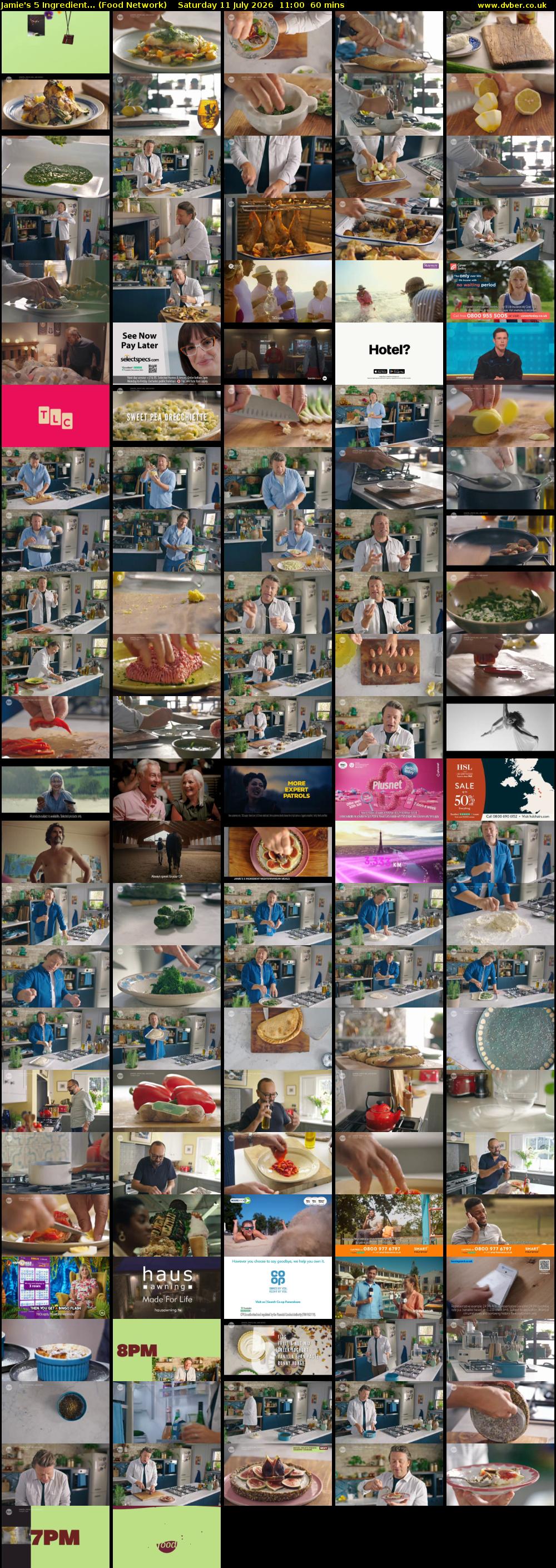 Jamie's 5 Ingredient... (Food Network) Saturday 11 July 2026 11:00 - 12:00