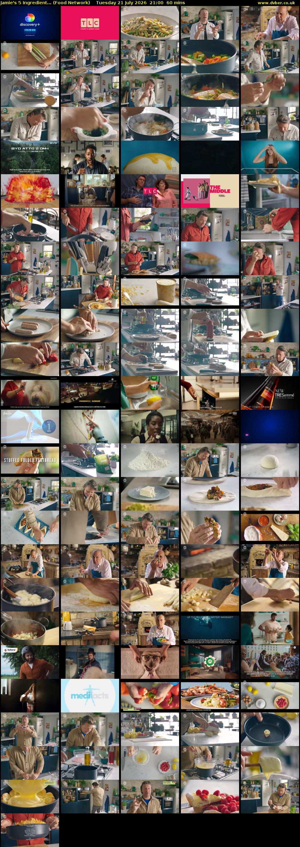 Jamie's 5 Ingredient... (Food Network) Tuesday 21 July 2026 21:00 - 22:00