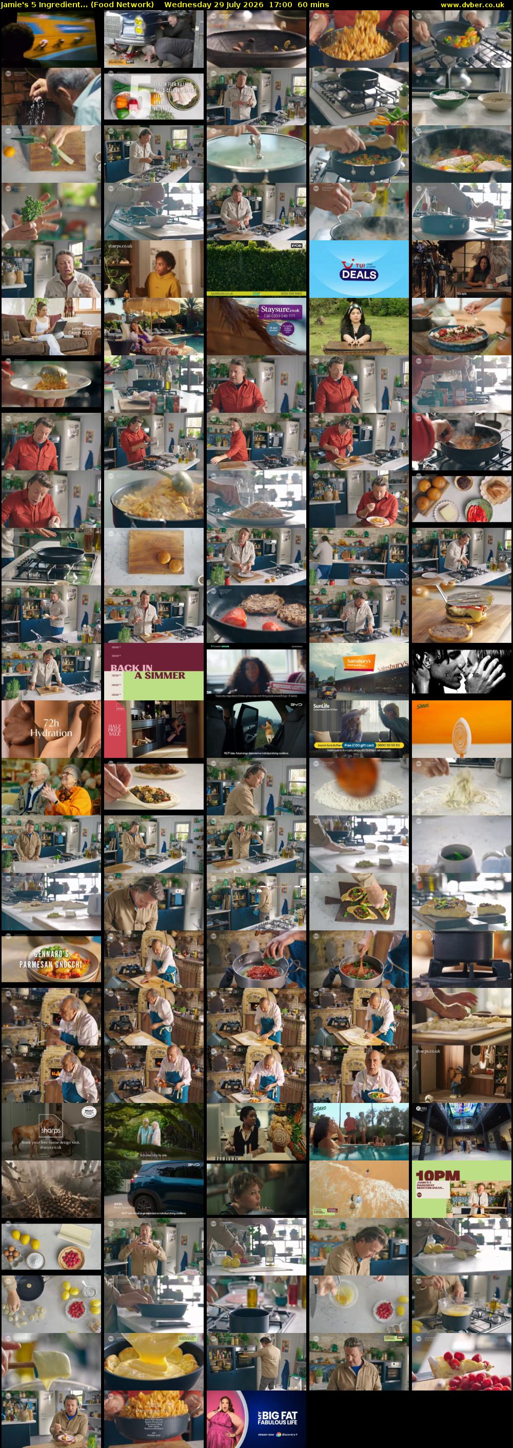 Jamie's 5 Ingredient... (Food Network) Wednesday 29 July 2026 17:00 - 18:00