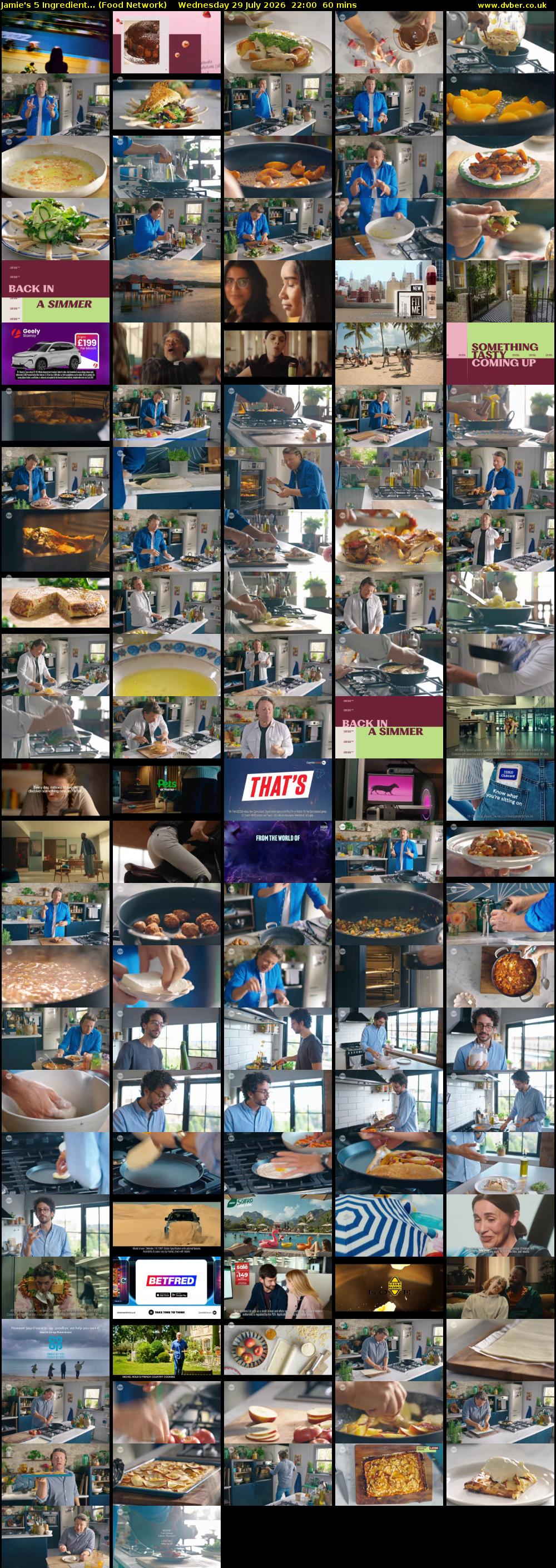 Jamie's 5 Ingredient... (Food Network) Wednesday 29 July 2026 22:00 - 23:00