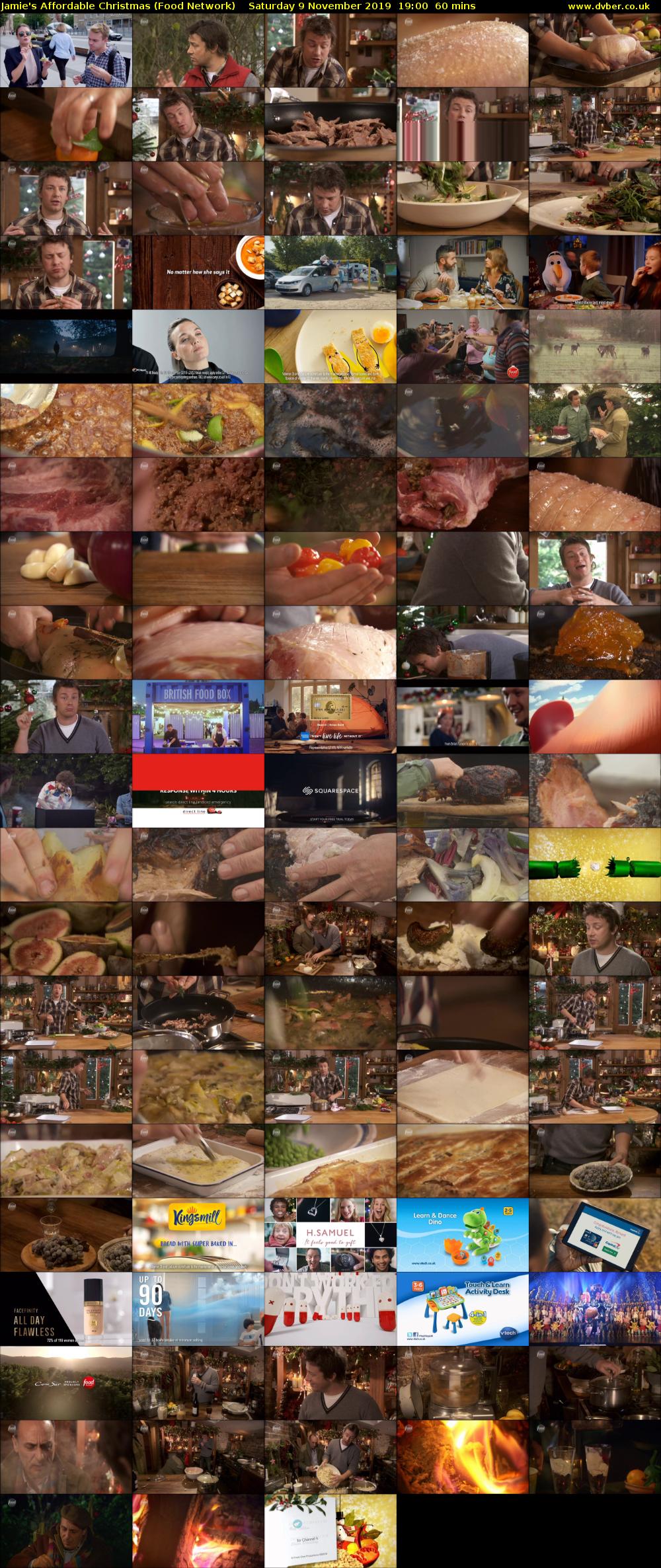 Jamie's Affordable Christmas (Food Network) Saturday 9 November 2019 19:00 - 20:00