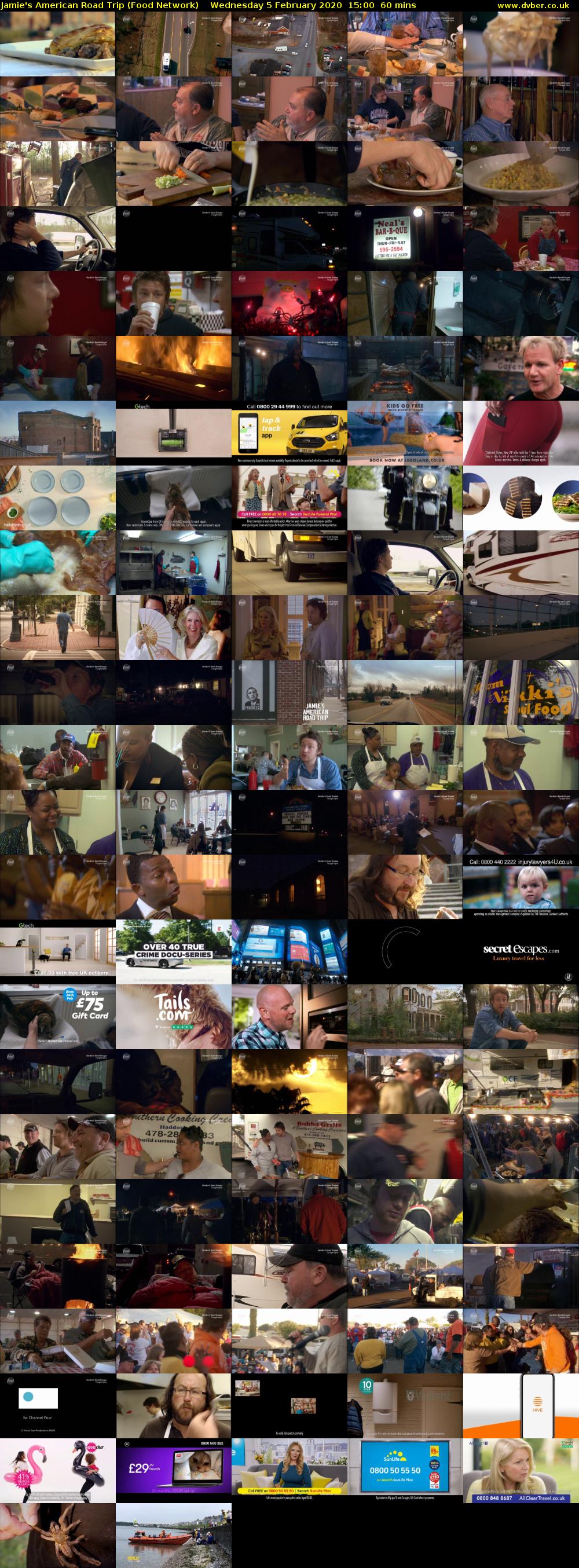 Jamie's American Road Trip (Food Network) Wednesday 5 February 2020 15:00 - 16:00