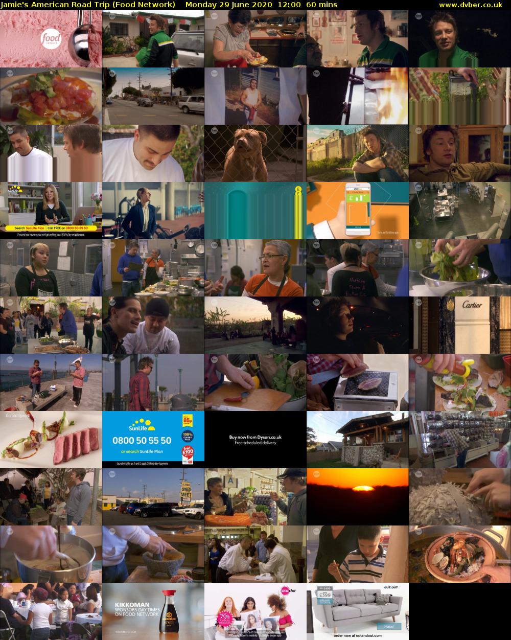 Jamie's American Road Trip (Food Network) Monday 29 June 2020 12:00 - 13:00