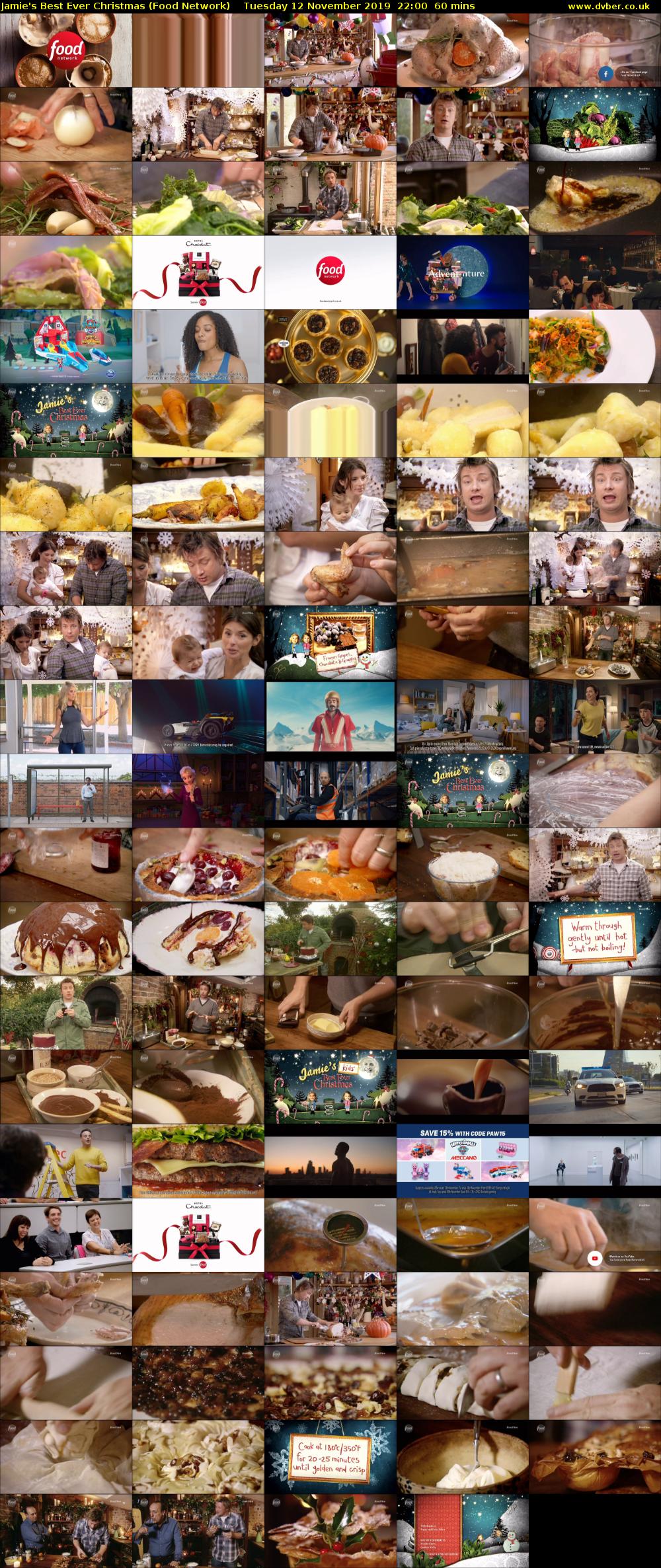 Jamie's Best Ever Christmas (Food Network) Tuesday 12 November 2019 22:00 - 23:00