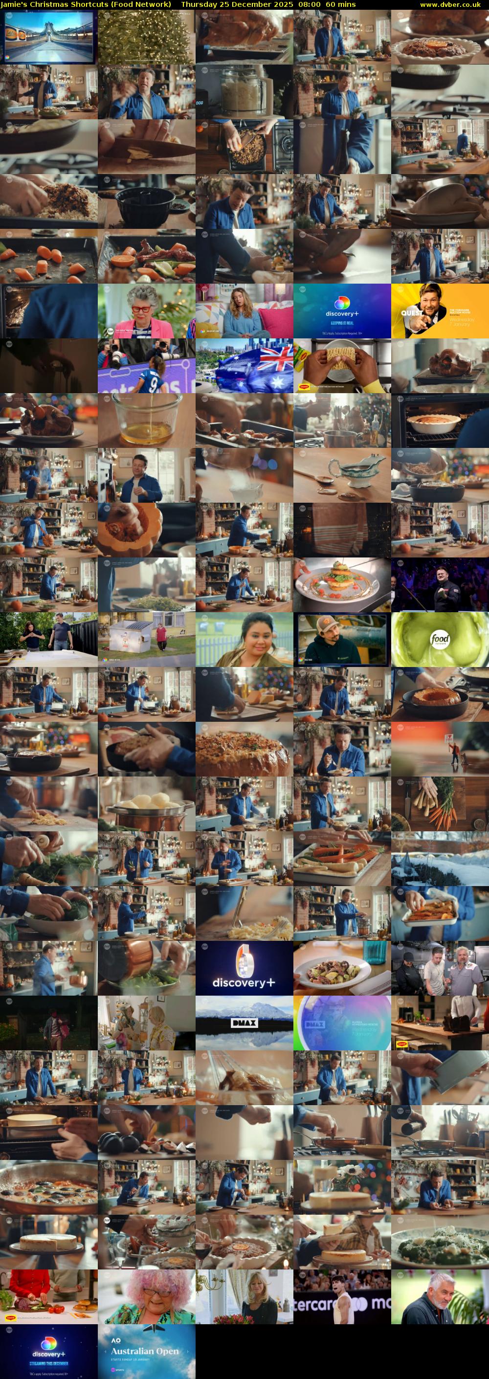 Jamie's Christmas Shortcuts (Food Network) Thursday 25 December 2025 08:00 - 09:00