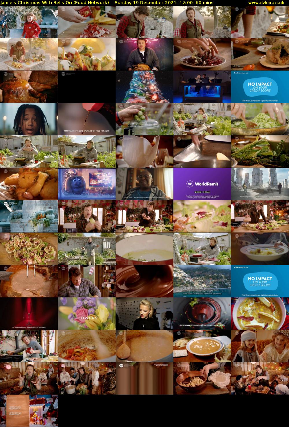 Jamie's Christmas With Bells On (Food Network) Sunday 19 December 2021 12:00 - 13:00
