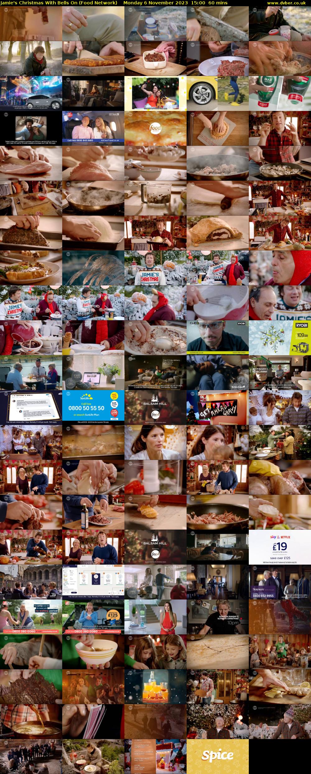 Jamie's Christmas With Bells On (Food Network) Monday 6 November 2023 15:00 - 16:00