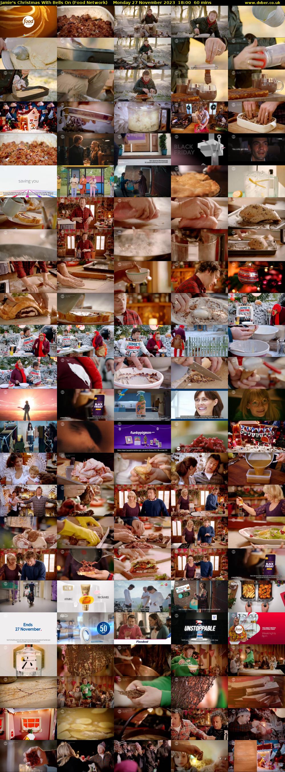 Jamie's Christmas With Bells On (Food Network) Monday 27 November 2023 18:00 - 19:00
