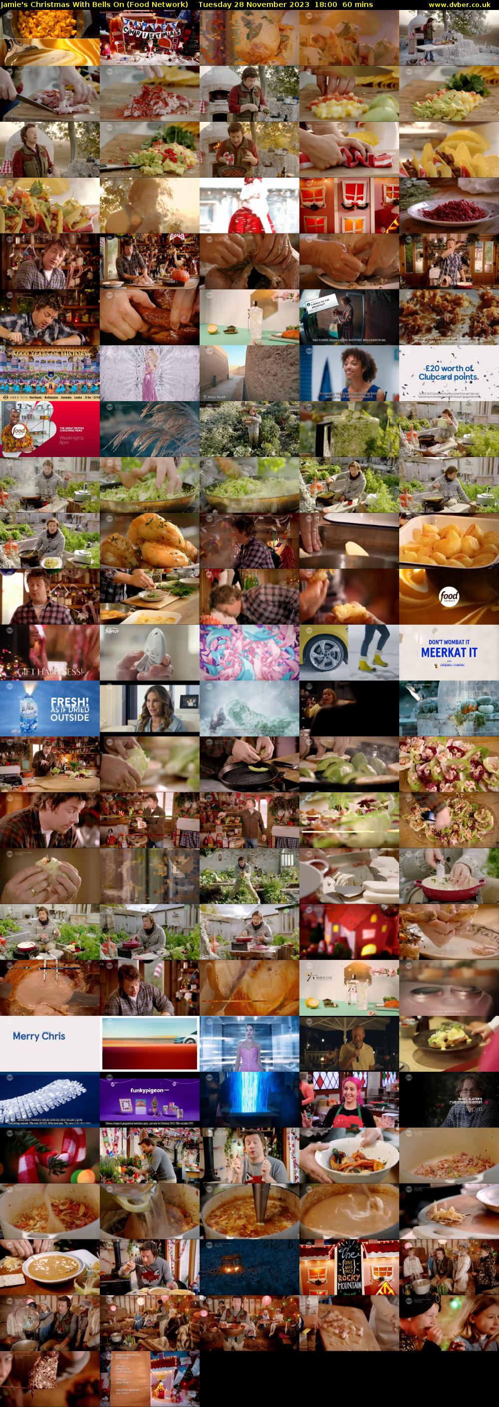 Jamie's Christmas With Bells On (Food Network) Tuesday 28 November 2023 18:00 - 19:00