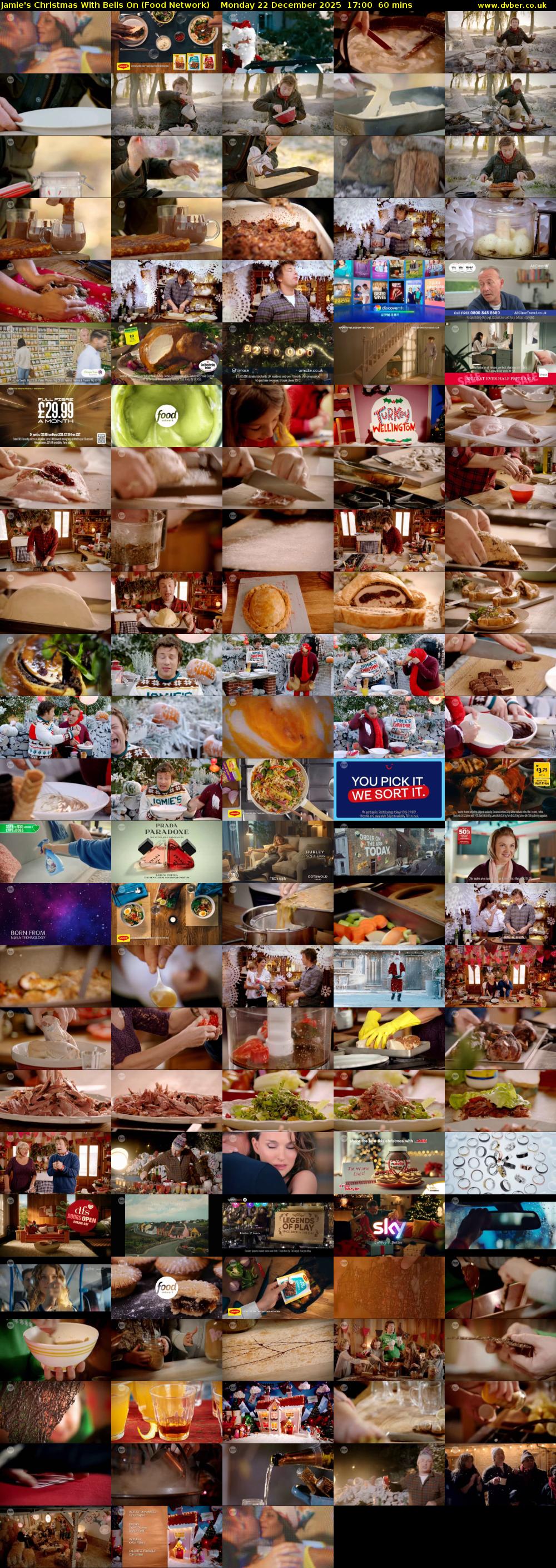 Jamie's Christmas With Bells On (Food Network) Monday 22 December 2025 17:00 - 18:00