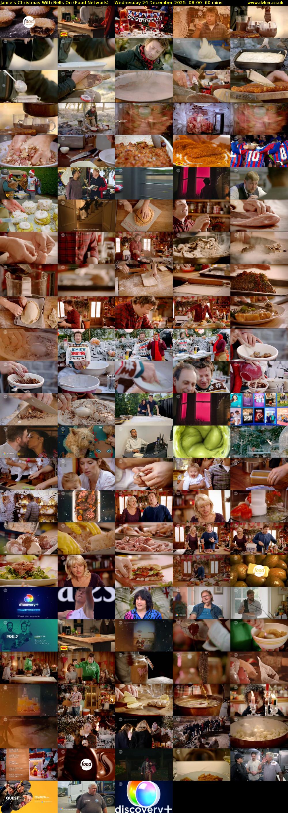 Jamie's Christmas With Bells On (Food Network) Wednesday 24 December 2025 08:00 - 09:00