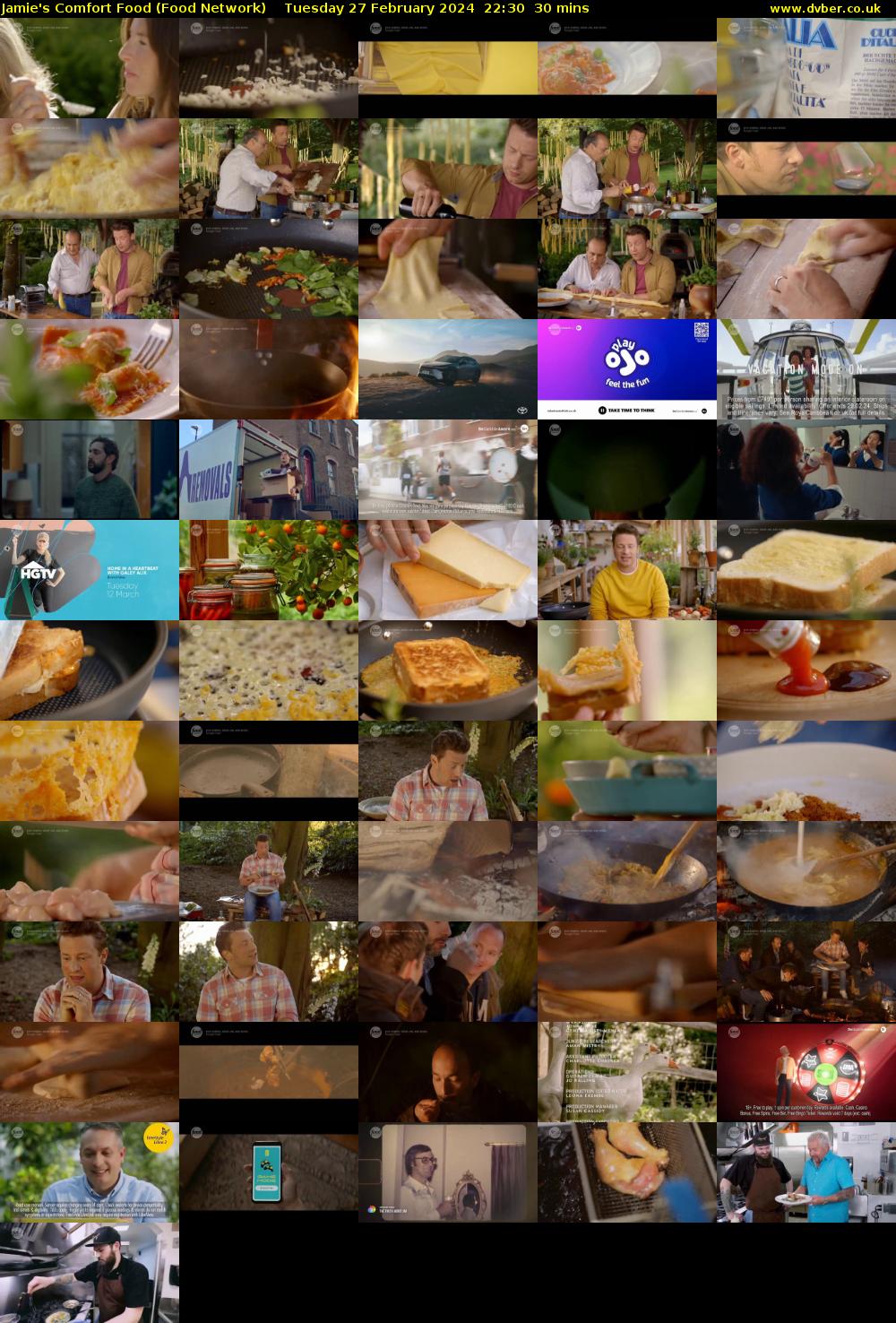 Jamie's Comfort Food (Food Network) Tuesday 27 February 2024 22:30 - 23:00
