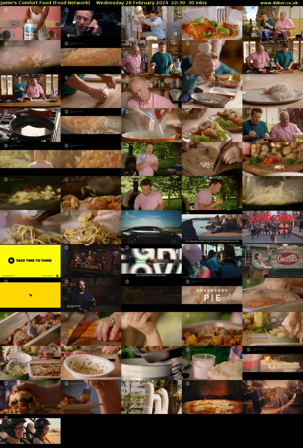 Jamie's Comfort Food (Food Network) Wednesday 28 February 2024 22:30 - 23:00
