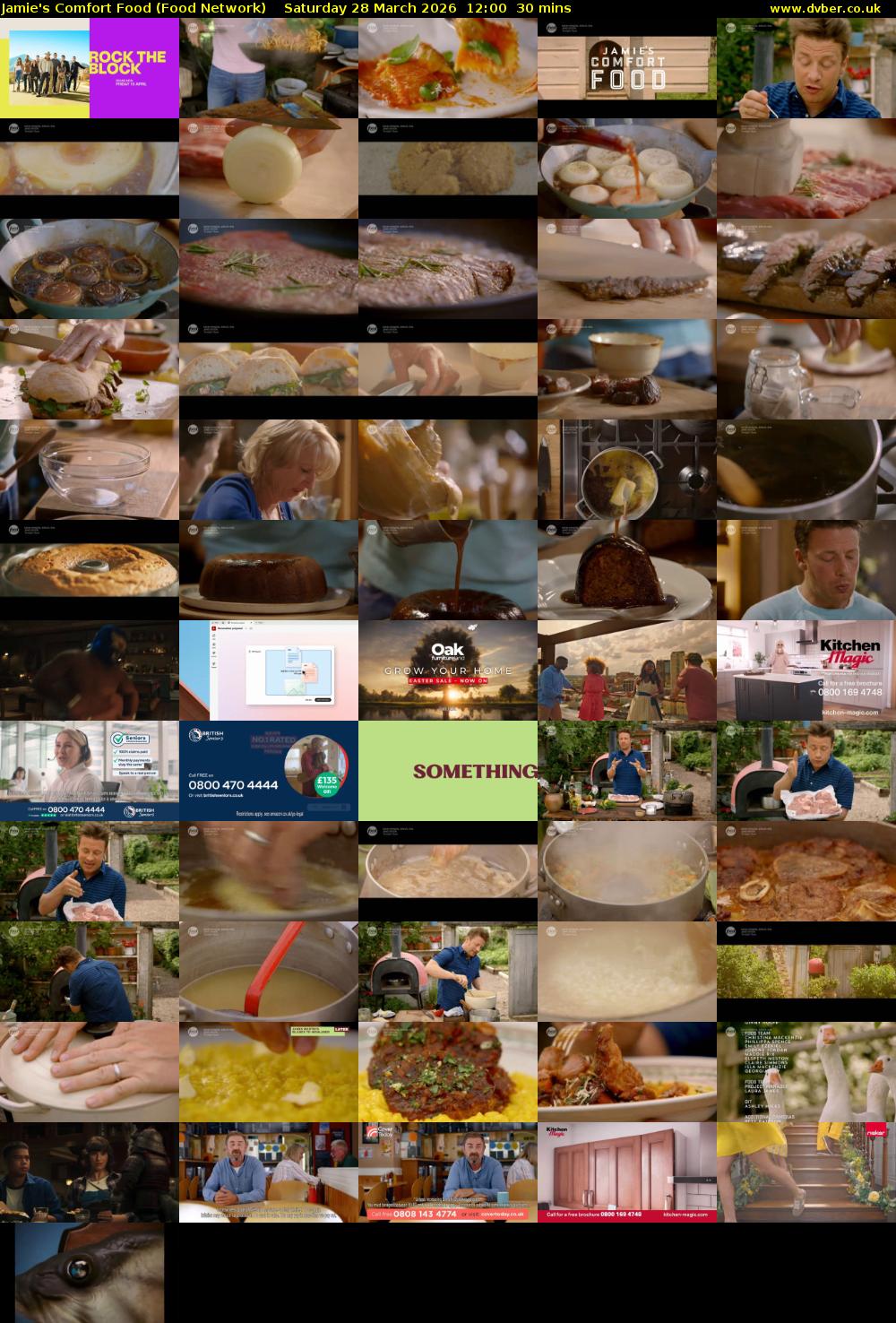 Jamie's Comfort Food (Food Network) Saturday 28 March 2026 12:00 - 12:30