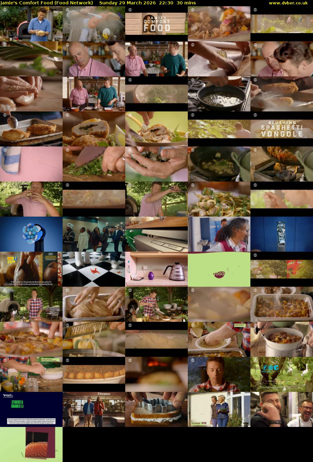 Jamie's Comfort Food (Food Network) Sunday 29 March 2026 22:30 - 23:00