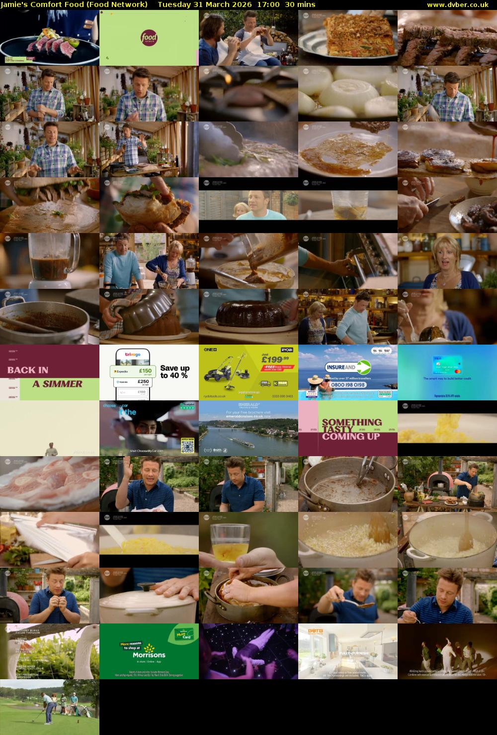 Jamie's Comfort Food (Food Network) Tuesday 31 March 2026 17:00 - 17:30