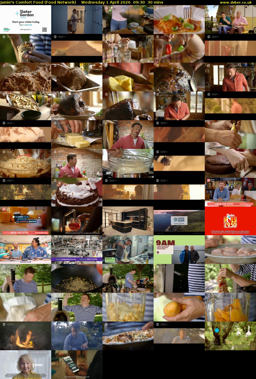 Jamie's Comfort Food (Food Network) Wednesday 1 April 2026 09:30 - 10:00