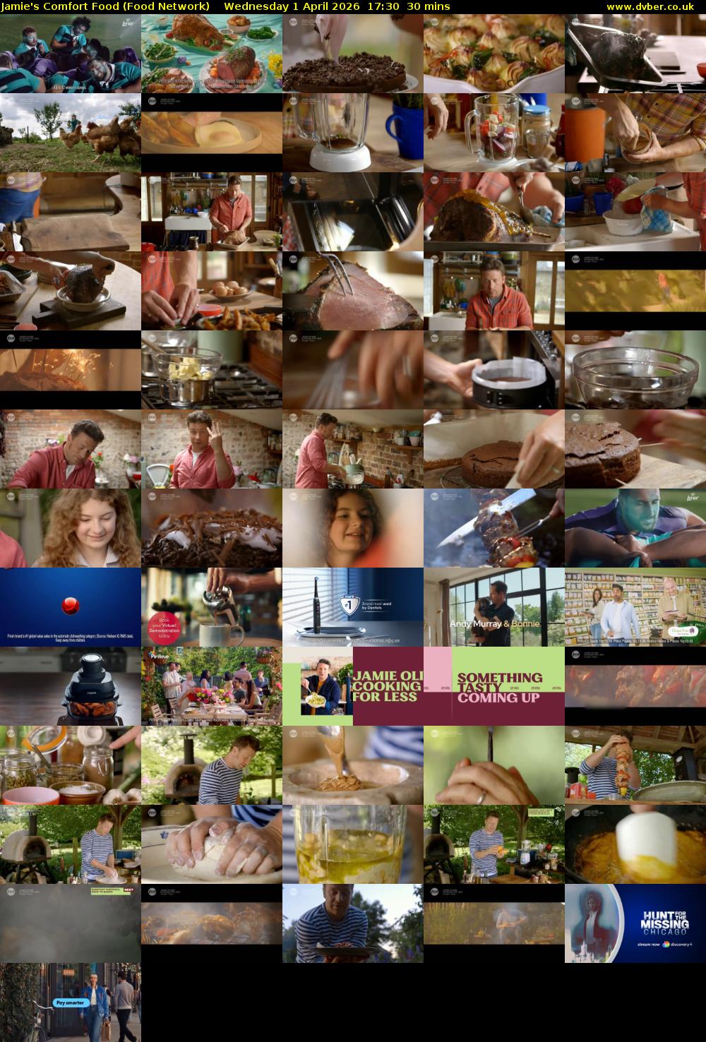 Jamie's Comfort Food (Food Network) Wednesday 1 April 2026 17:30 - 18:00