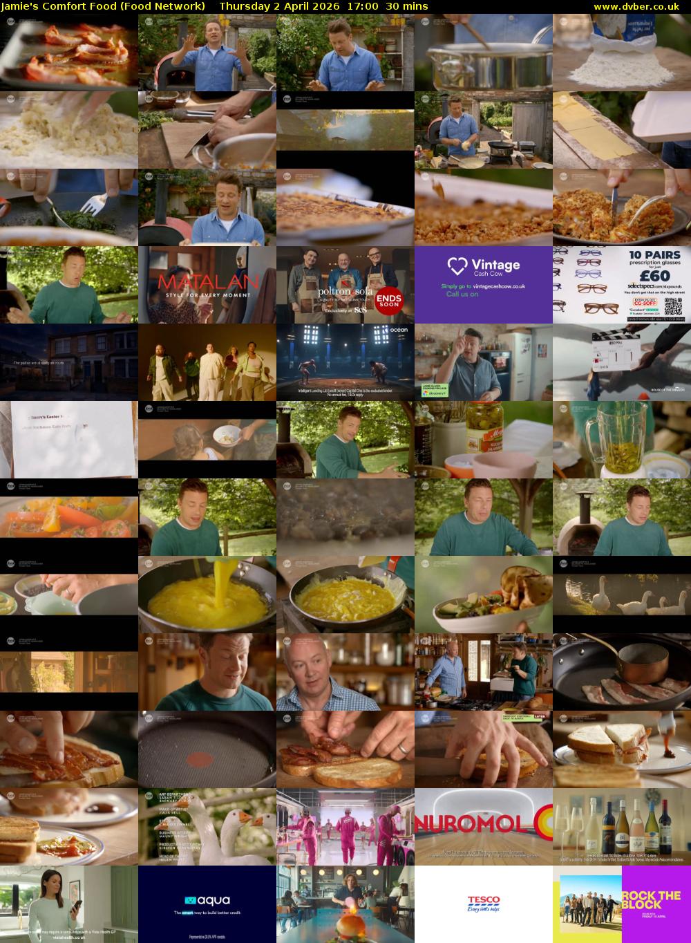 Jamie's Comfort Food (Food Network) Thursday 2 April 2026 17:00 - 17:30