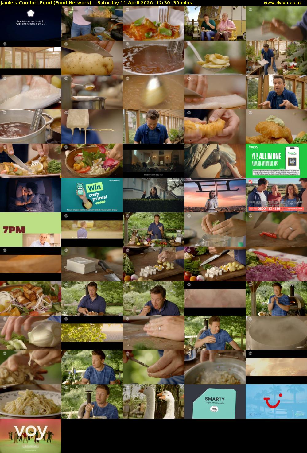 Jamie's Comfort Food (Food Network) Saturday 11 April 2026 12:30 - 13:00
