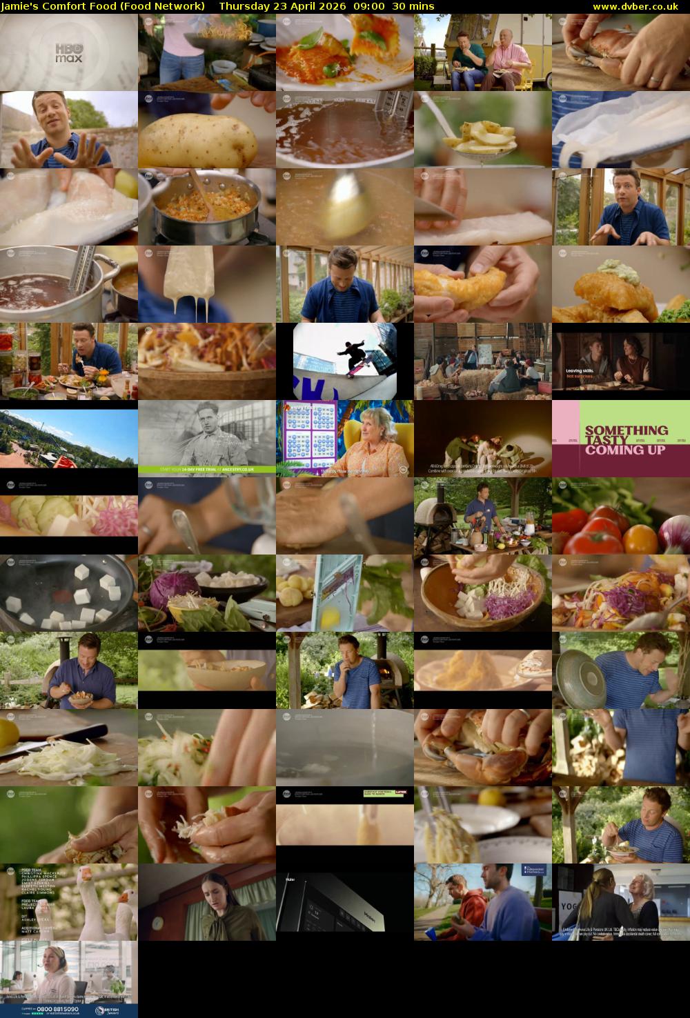 Jamie's Comfort Food (Food Network) Thursday 23 April 2026 09:00 - 09:30