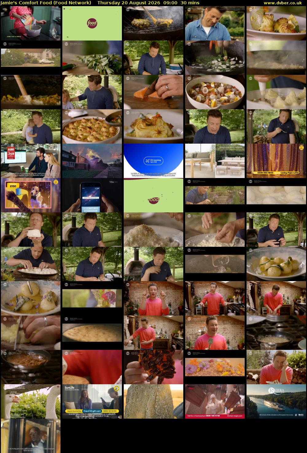 Jamie's Comfort Food (Food Network) Thursday 20 August 2026 09:00 - 09:30