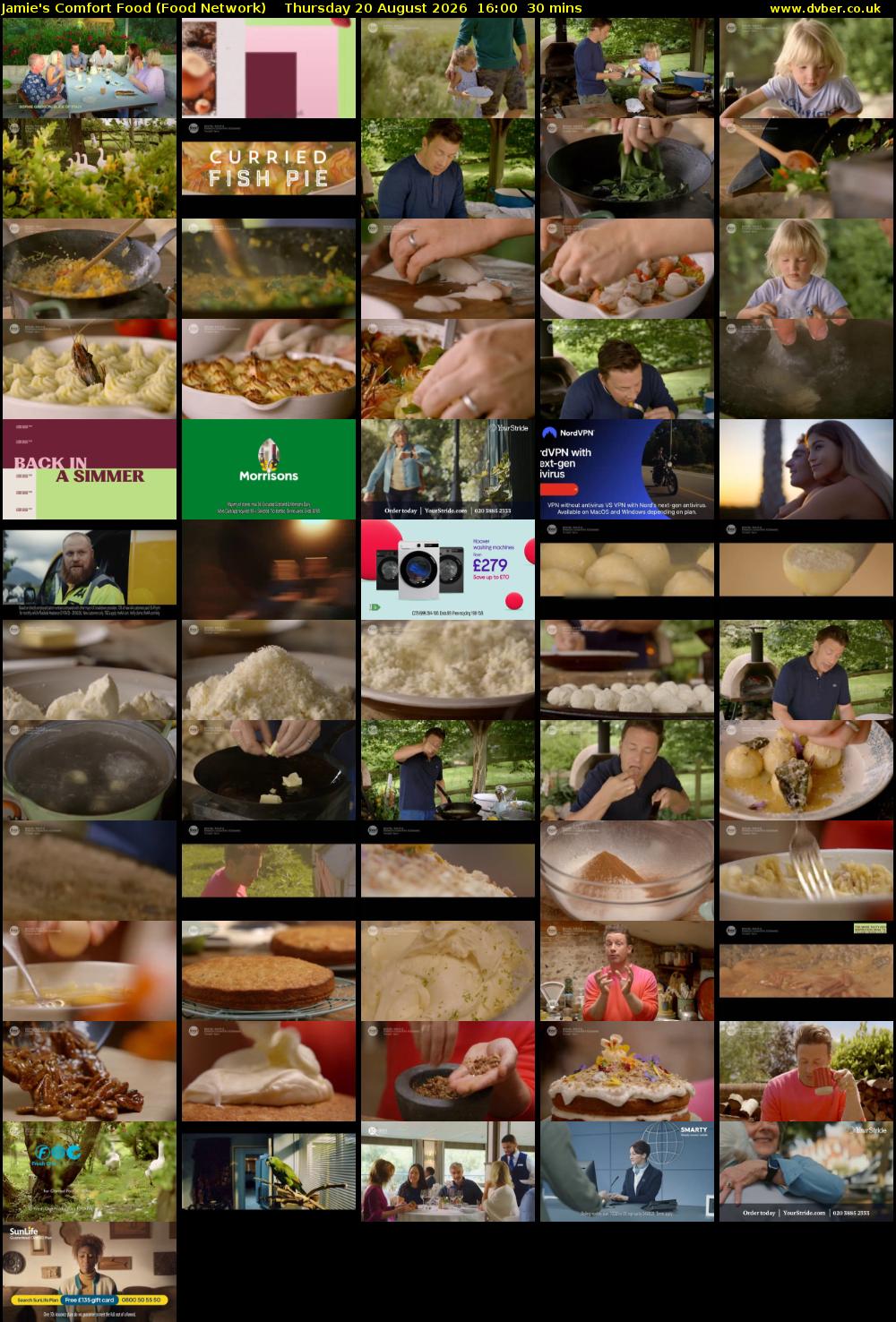 Jamie's Comfort Food (Food Network) Thursday 20 August 2026 16:00 - 16:30