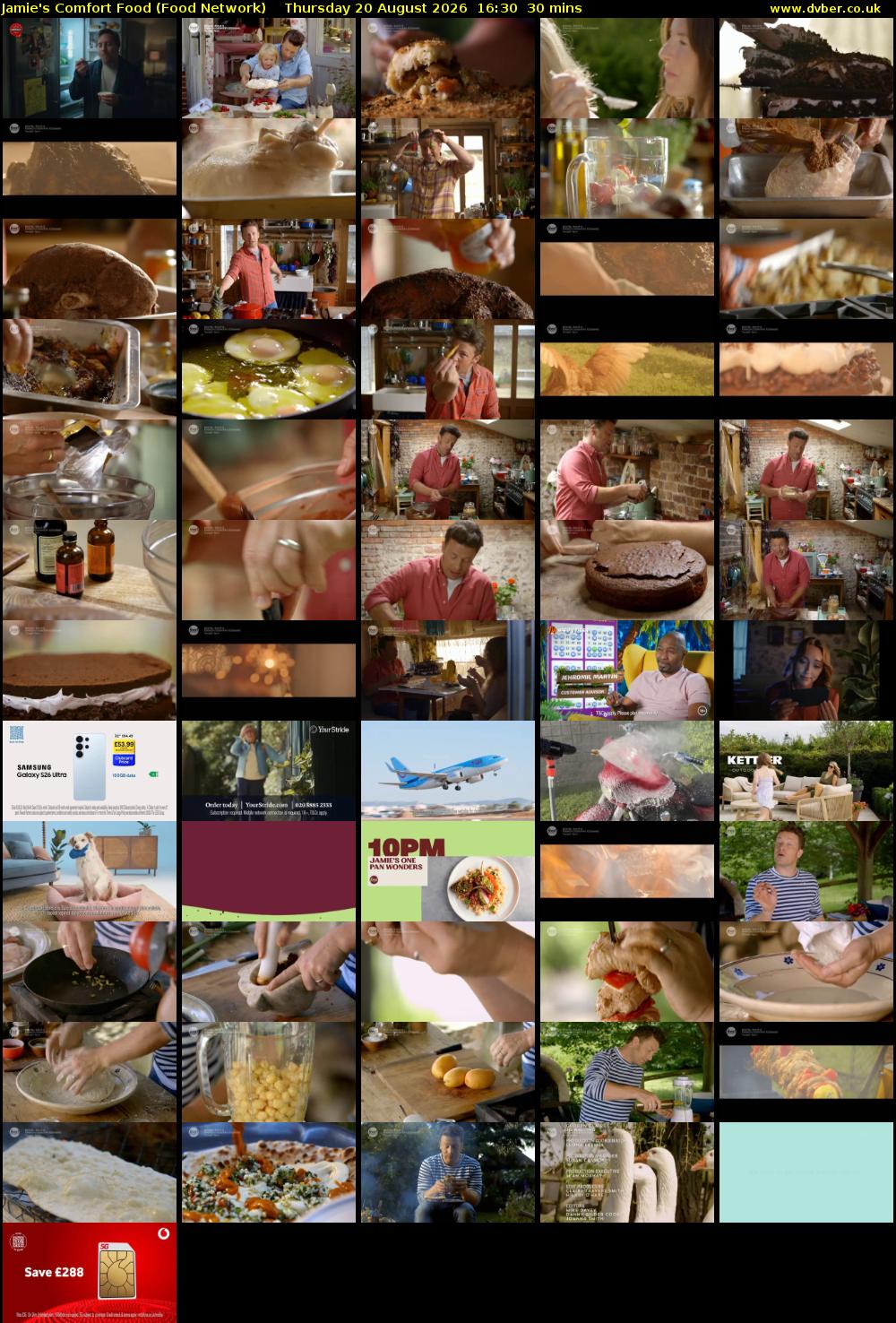 Jamie's Comfort Food (Food Network) Thursday 20 August 2026 16:30 - 17:00