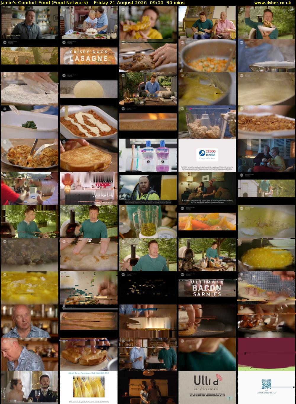 Jamie's Comfort Food (Food Network) Friday 21 August 2026 09:00 - 09:30
