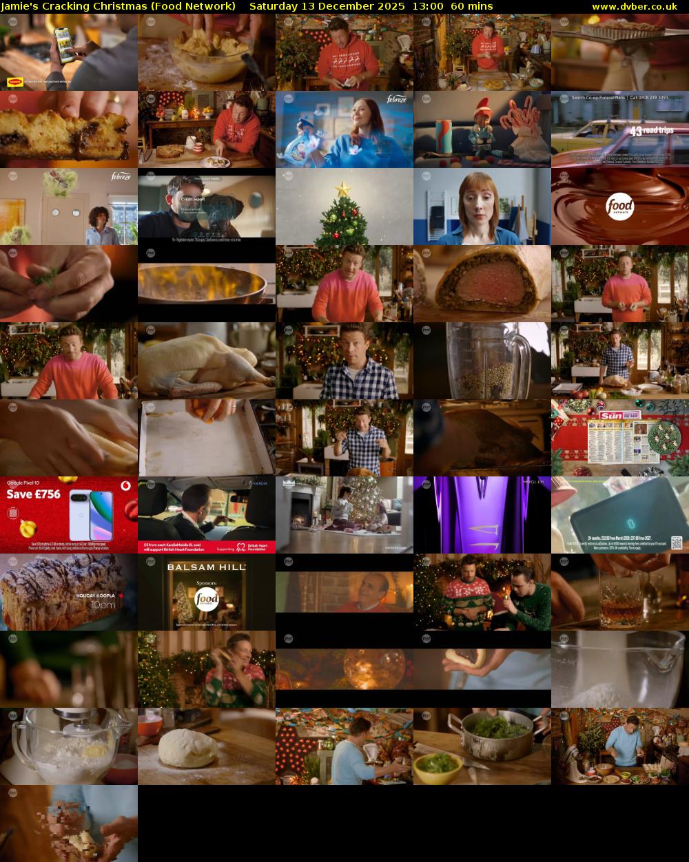 Jamie's Cracking Christmas (Food Network) Saturday 13 December 2025 13:00 - 14:00