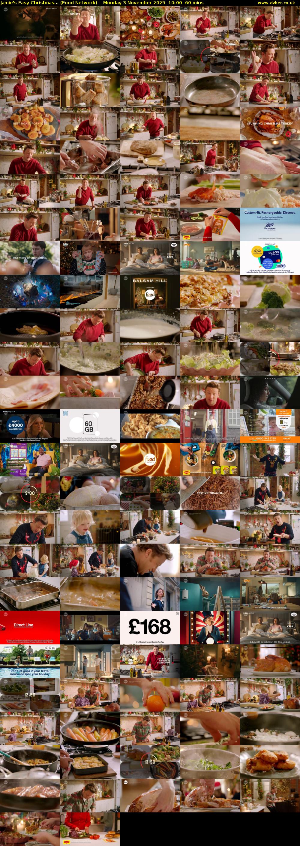 Jamie's Easy Christmas... (Food Network) Monday 3 November 2025 10:00 - 11:00