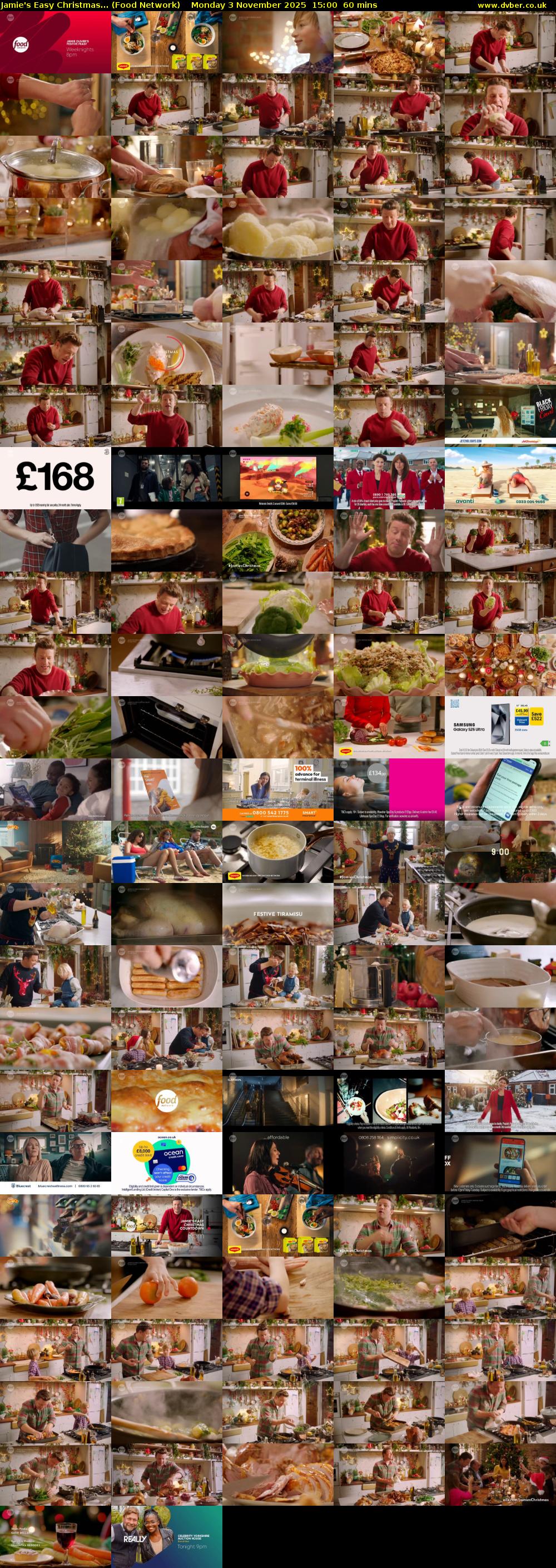 Jamie's Easy Christmas... (Food Network) Monday 3 November 2025 15:00 - 16:00