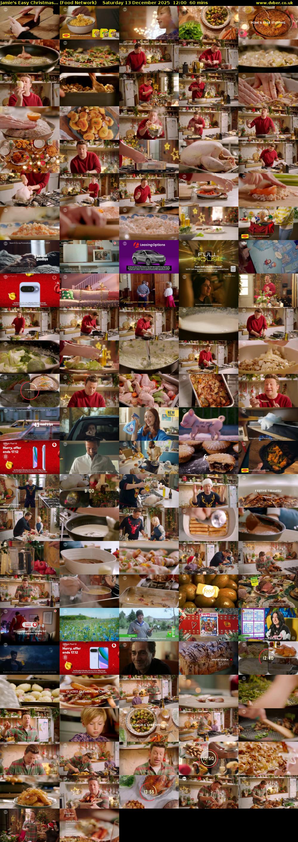 Jamie's Easy Christmas... (Food Network) Saturday 13 December 2025 12:00 - 13:00