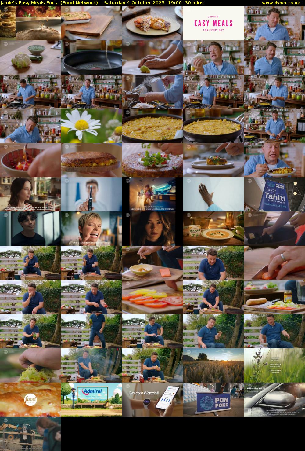 Jamie's Easy Meals For... (Food Network) Saturday 4 October 2025 19:00 - 19:30