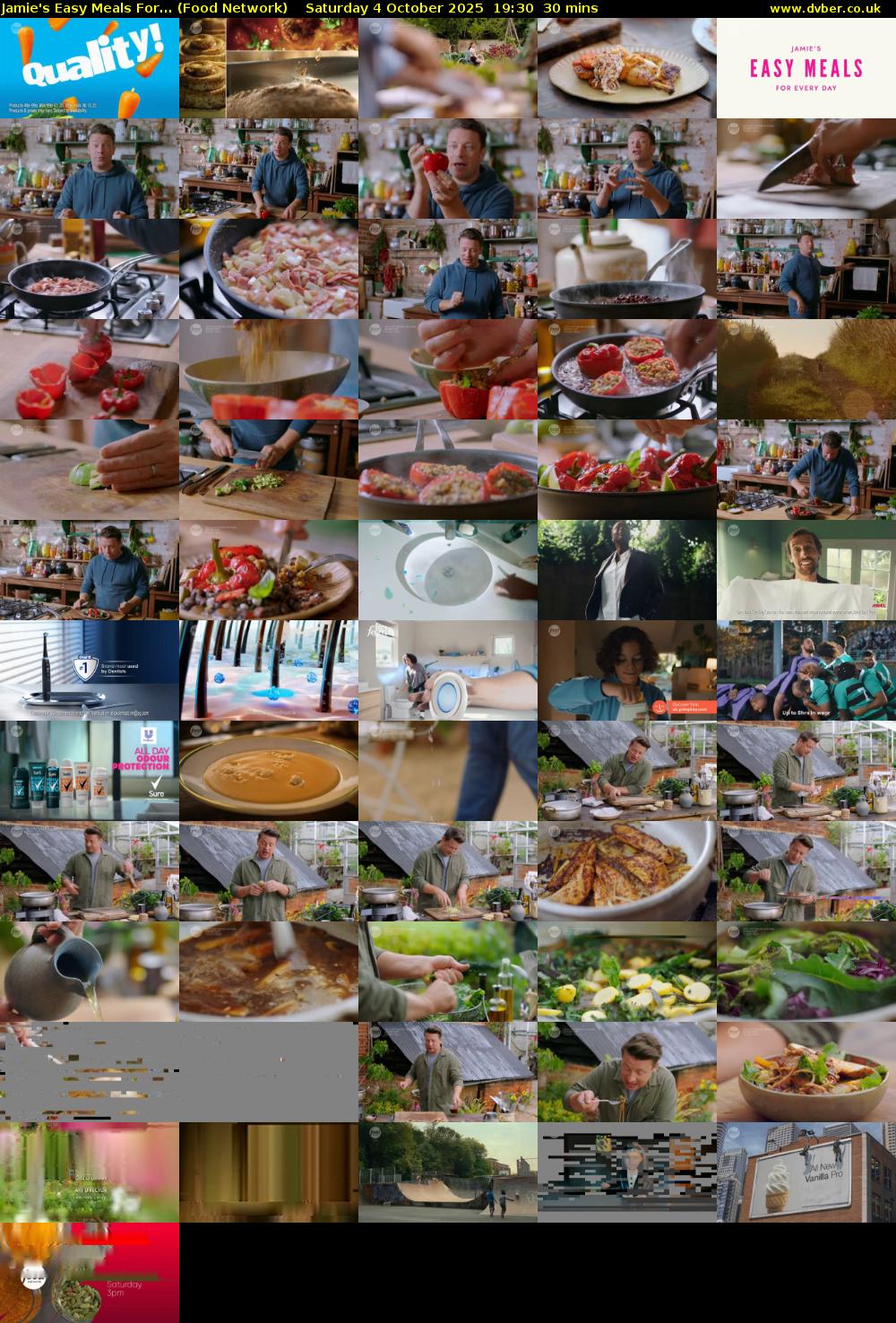 Jamie's Easy Meals For... (Food Network) Saturday 4 October 2025 19:30 - 20:00