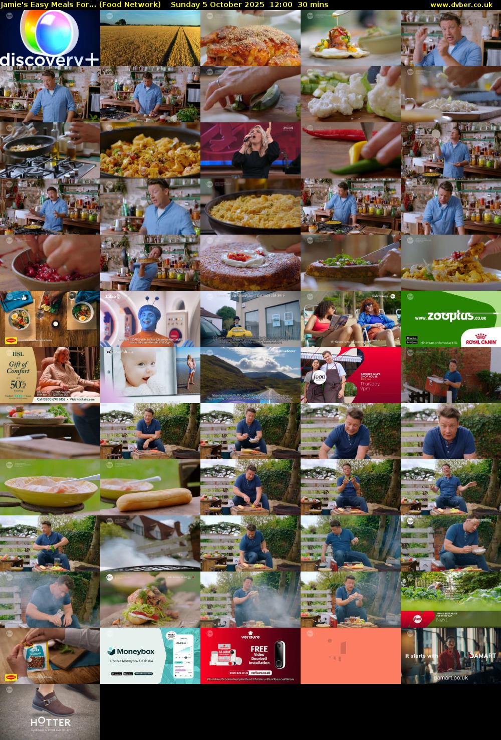 Jamie's Easy Meals For... (Food Network) Sunday 5 October 2025 12:00 - 12:30