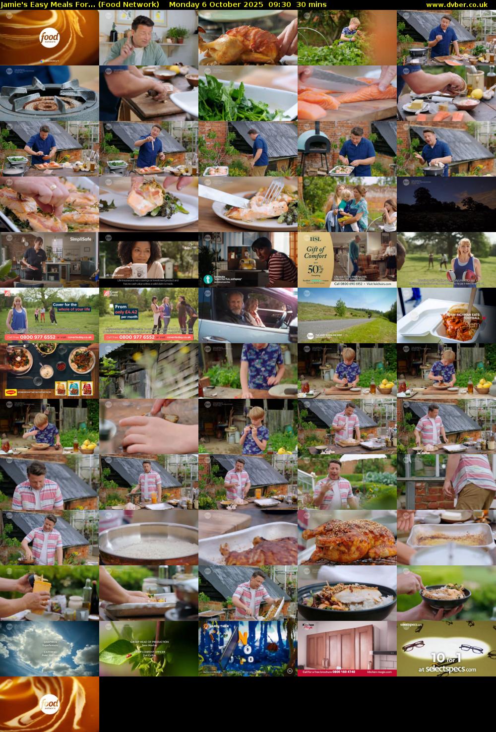 Jamie's Easy Meals For... (Food Network) Monday 6 October 2025 09:30 - 10:00