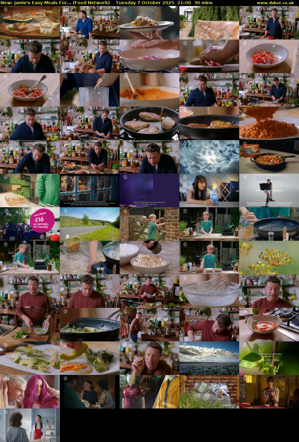 Jamie's Easy Meals For... (Food Network) Tuesday 7 October 2025 21:00 - 21:30
