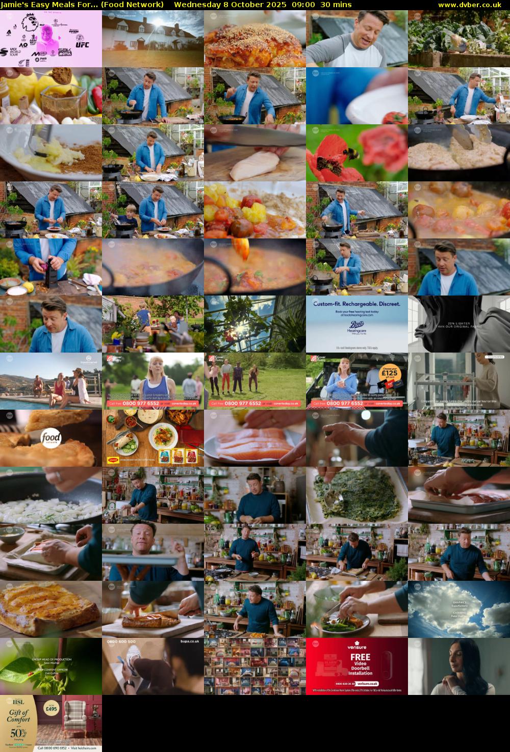 Jamie's Easy Meals For... (Food Network) Wednesday 8 October 2025 09:00 - 09:30