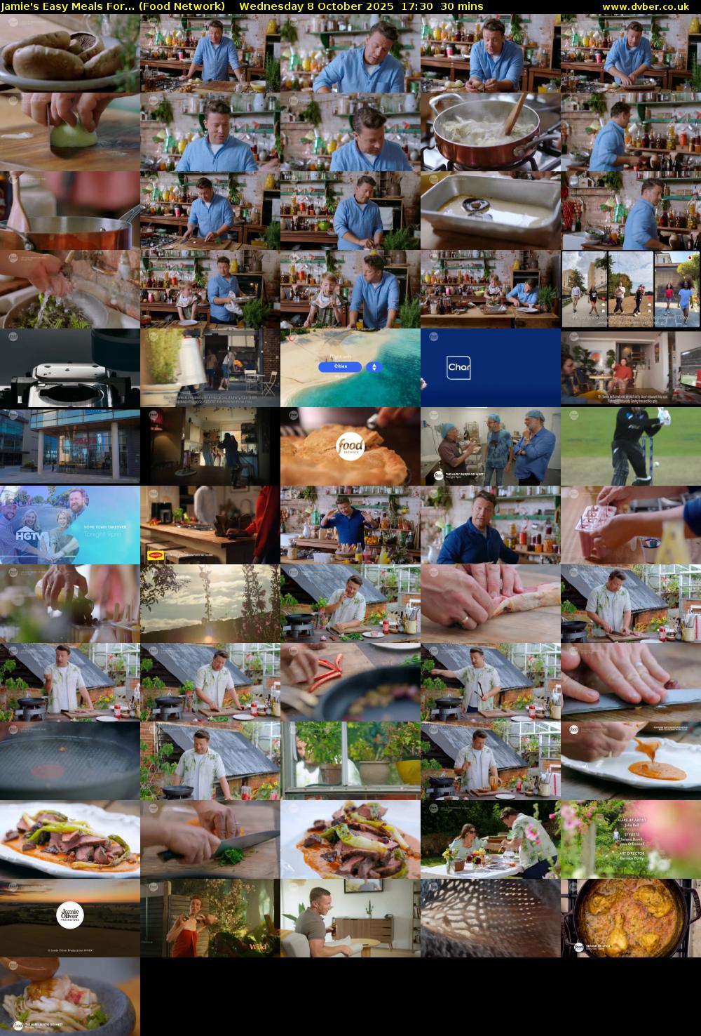 Jamie's Easy Meals For... (Food Network) Wednesday 8 October 2025 17:30 - 18:00