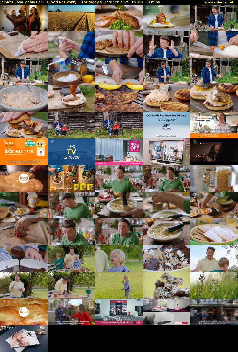 Jamie's Easy Meals For... (Food Network) Thursday 9 October 2025 09:00 - 09:30