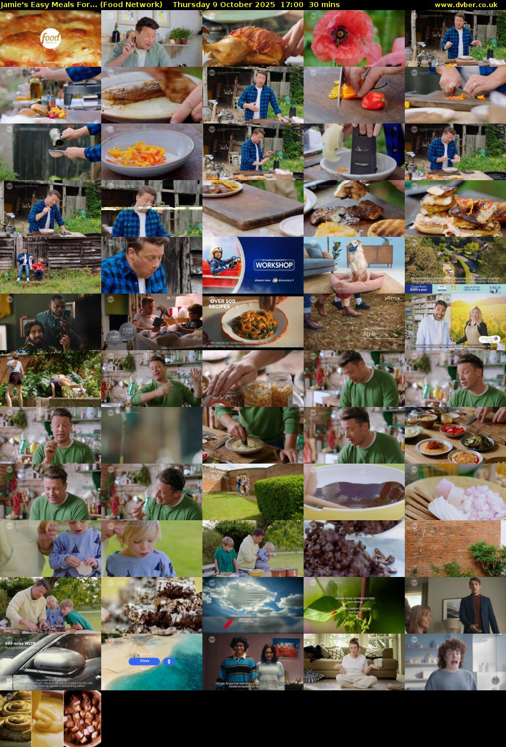 Jamie's Easy Meals For... (Food Network) Thursday 9 October 2025 17:00 - 17:30