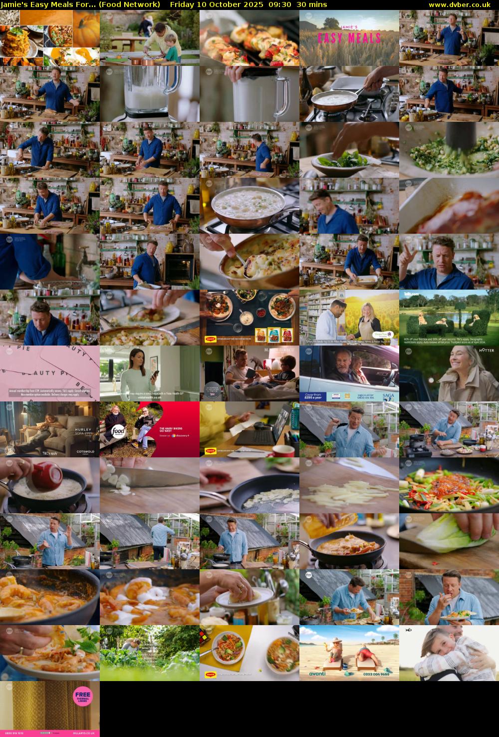 Jamie's Easy Meals For... (Food Network) Friday 10 October 2025 09:30 - 10:00